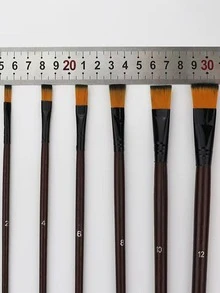 6入組木頭手柄塗料刷 - 彩色 - 查看 2