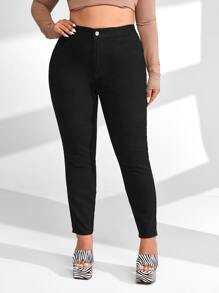 Jeans ajustados - Negro - Ver 3