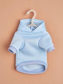 1pc Letter Graphic Pet Hoodie - Baby Blue - View 3
