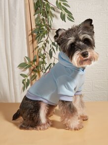1pc Letter Graphic Pet Hoodie - Baby Blue - View 4