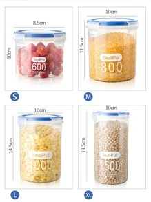 1 pieza frasco de plástico alimento almacenamiento - Multicolor - Ver 3