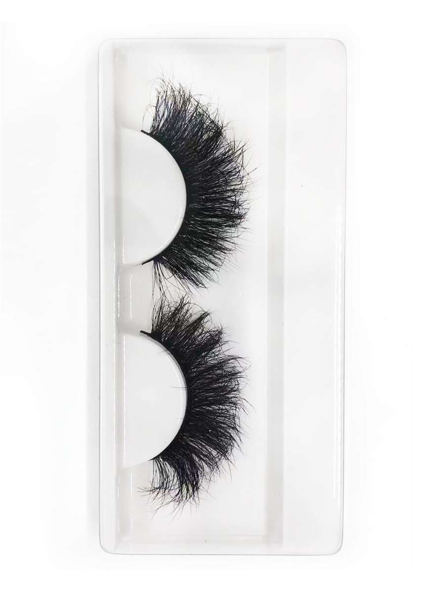 1 cặp mi giả có độ phồng - màu đen - Xem 1