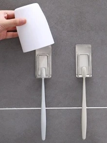 1pc Stainless Steel Toothbrush Holder - Silver - View 6