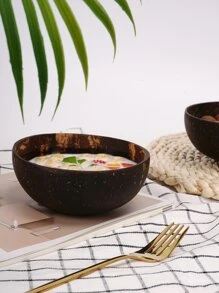 1 pieza Bol coco con concha - Café integral - Ver 4