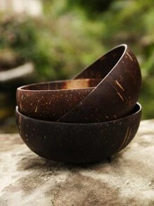 1 pieza Bol coco con concha - Café integral - Ver 5