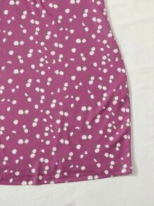 Soleia 小雛菊木耳邊胸部褶皺前繫帶吊帶連衣裙 - 彩色 - 查看 5