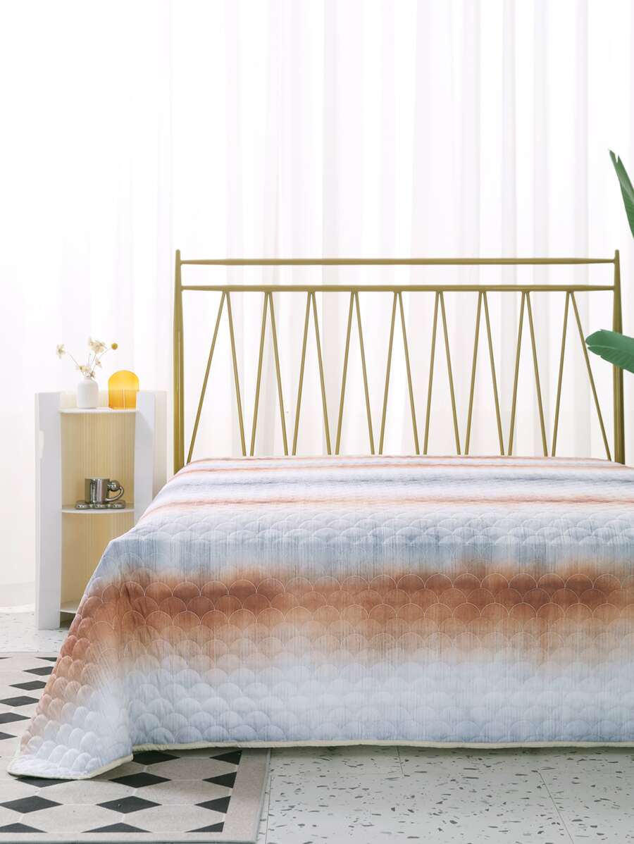 Ombre Quilted Bedspread SHEIN USA
