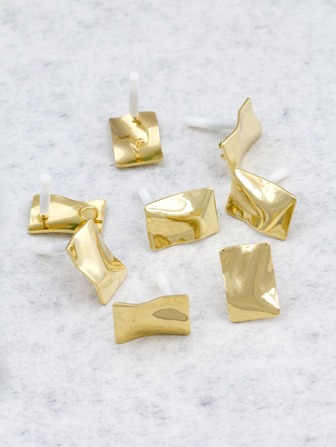 8 pièces Accessoire de boucles d'oreille géométrique DIY