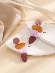 Geometric Drop Earrings - Multicolor - View 4