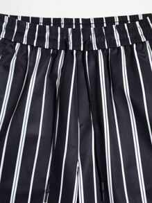 Manfinity Men Striped Print Slant Pocket Pants - Black - View 3