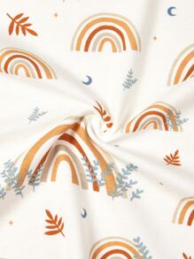 1 套印花婴儿襁褓毯（带帽子）、柔软舒适的婴儿襁褓包 - 彩色 - 查看 5