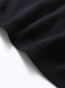 Toddler Girls Button Detail Fitted Jumper Dress - Black - View 3