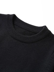 Toddler Girls Button Detail Fitted Jumper Dress - Black - View 5