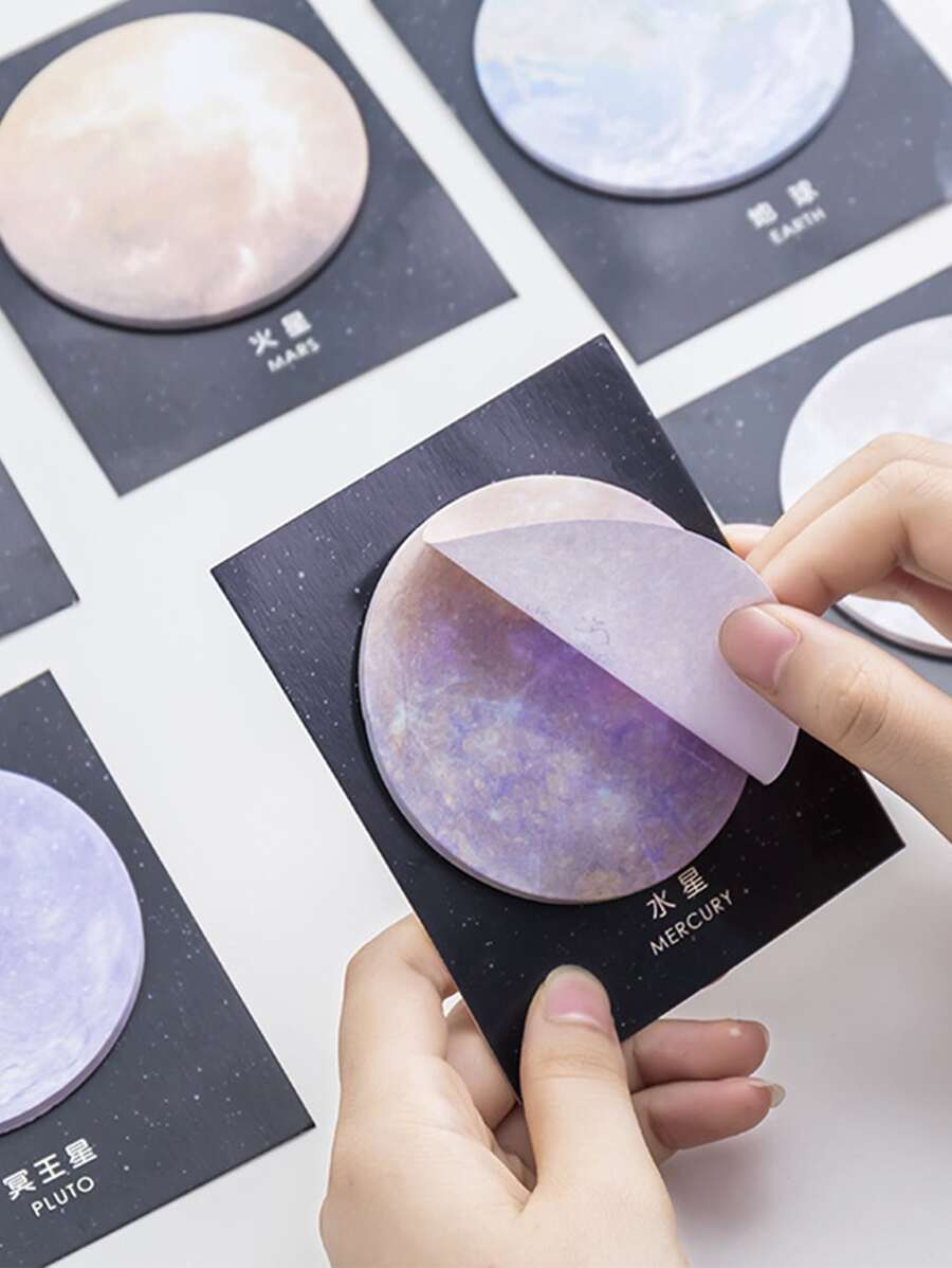 قطعة واحدة سطع ملاحظتك مع مذكرة لزجة متعدد اللون كوكب