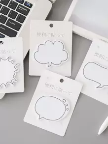 Lời nói 1pc Bong bóng được tạo hình Ghi chú dính ngẫu nhiên - Nhiều màu - Xem 1