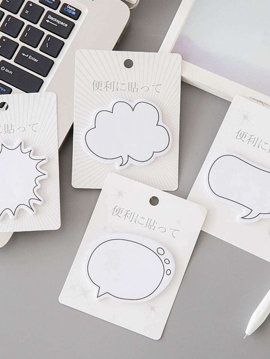 Lời nói 1pc Bong bóng được tạo hình Ghi chú dính ngẫu nhiên - Nhiều màu - Xem 1