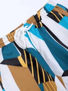 Manfinity Homme Bộ hai mảnh Nam Nút phía trước Khối Màu Sọc Giải trí - Nhiều màu - Xem 4