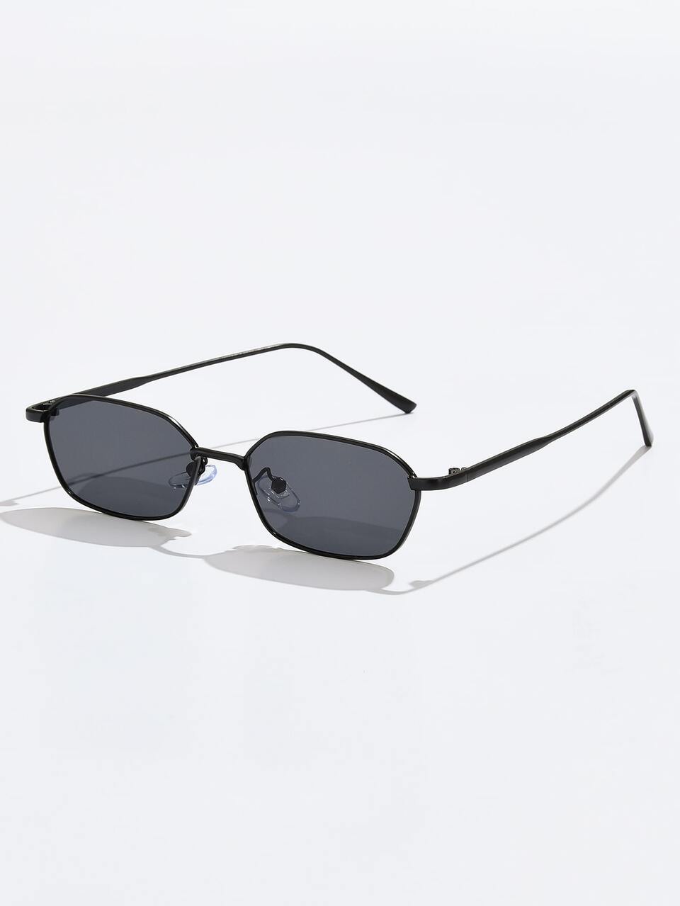 Women's Asymmetrical Metal Polygon Retro Glasses, European-American Street Style, Vintage Geometric Frames For Daily, Beach, Back To School