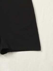 SHEIN EZwear Letter & Number Print Striped Tank Unitard Romper