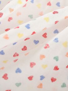 Peninsula Baby 嬰兒心滿版印花撞色滾邊連身背心 - 彩色 - 查看 7