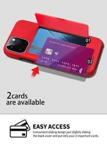 Bao đựng điện thoại đa năng khe cắm thẻ - Đỏ - Xem 5