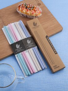 QBSSS 1set Creative Plastic Anti-Fall Chopsticks, 4 Pairs Mixed Color, Portable For Home And Travel - Multicolor - View 1