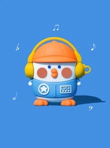 Cute Stuff Funny Cartoon Duck Case Compatible With Airpods - Yellow - View 3