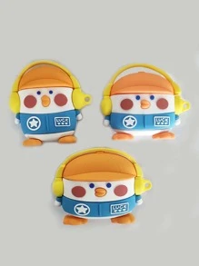 Cute Stuff Funny Cartoon Duck Case Compatible With Airpods - Yellow - View 4