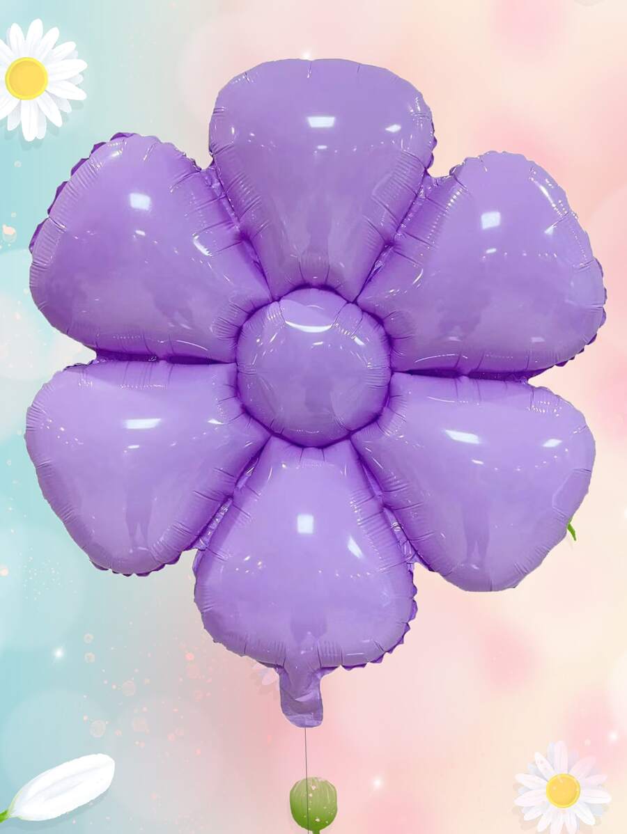 Bóng bay hình hoa 1pc - Màu tím - Xem 1