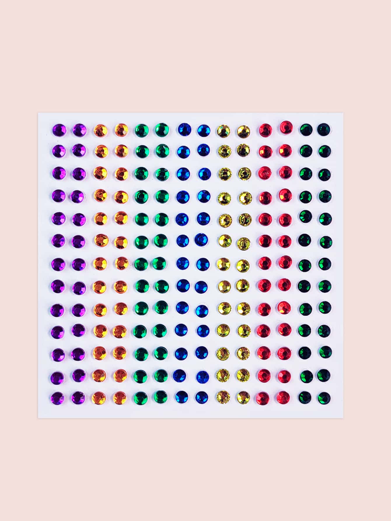 1sheet Rhinestone Face Tattoo Sticker - Multicolor - View 1