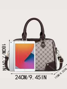 幾何樣式波士頓包 - 彩色 - 查看 3