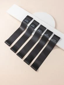 Set de 5 bandas elásticas de goma con organizador, accesorios de gimnasio - Negro - Ver 2