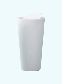 1pc Minimalist Car Trash Can - White - View 7