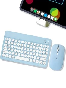 de color combinado inalámbrico Teclado & Ratón combinación - Celeste - Ver 2