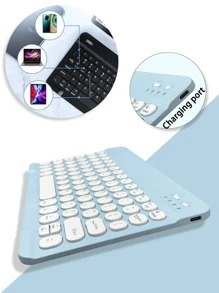 de color combinado inalámbrico Teclado & Ratón combinación - Celeste - Ver 3