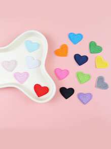 12入組/套隨機顏色迷你愛心形狀diy熱封補丁 - 彩色 - 查看 6