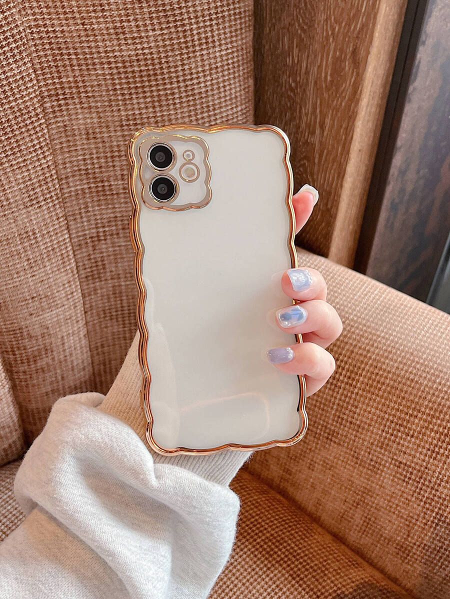 Ốp lưng điện thoại trong suốt tối giản của Apple tương thích với iPhone15/15Plus/15Pro/15Promax - Vàng - Xem 1