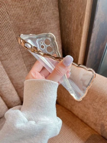 Ốp lưng điện thoại trong suốt tối giản của Apple tương thích với iPhone15/15Plus/15Pro/15Promax - Vàng - Xem 3