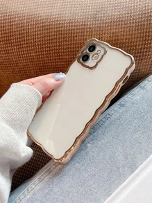 Ốp lưng điện thoại trong suốt tối giản của Apple tương thích với iPhone15/15Plus/15Pro/15Promax - Vàng - Xem 4