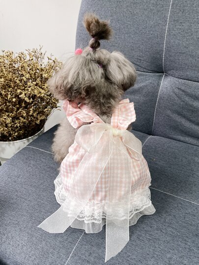 Plaid Print Pet Dress