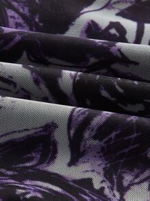 ROMWE Floral Print Cami Top - Multicolor - View 4