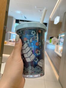 Cartoon Graphic Tumbler - Blue - View 4