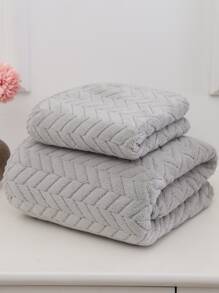 1 pieza con patrón geométrico Toalla de baño o Toalla - Gris Claro - Ver 1