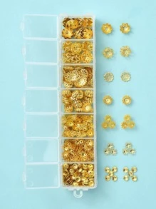 Approximately 750pcs Mixed Style Iron Flower Bead Caps For Diy Bracelet/necklace Making