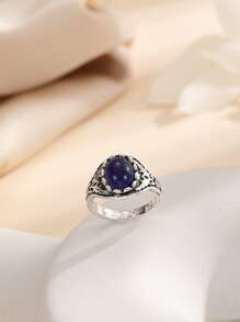 Anillo de decoración oval termocromática - Plateado - Ver 2