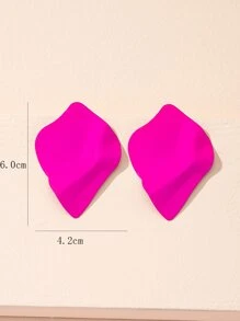 Hoa tai đinh tán hình học không khớp - Màu Hồng Tươi - Xem 5