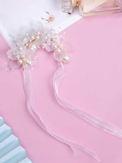 少女仿珍珠装饰发饰