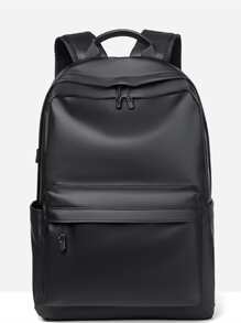 Mochila Minimalista Funcional Con Gran Capacidad Para Escuela, Mochila Clásica Y Casual De Gran Capacidad, Adecuada Para Adolescentes, Mujeres Universitarias, Estudiantes Universitarios, Niños, Hombres, Escuelas Secundarias, Escuelas Intermedias, Exteriores, Viajes, Salidas, Regreso A Clases Y Vacaciones - Negro - Ver 1