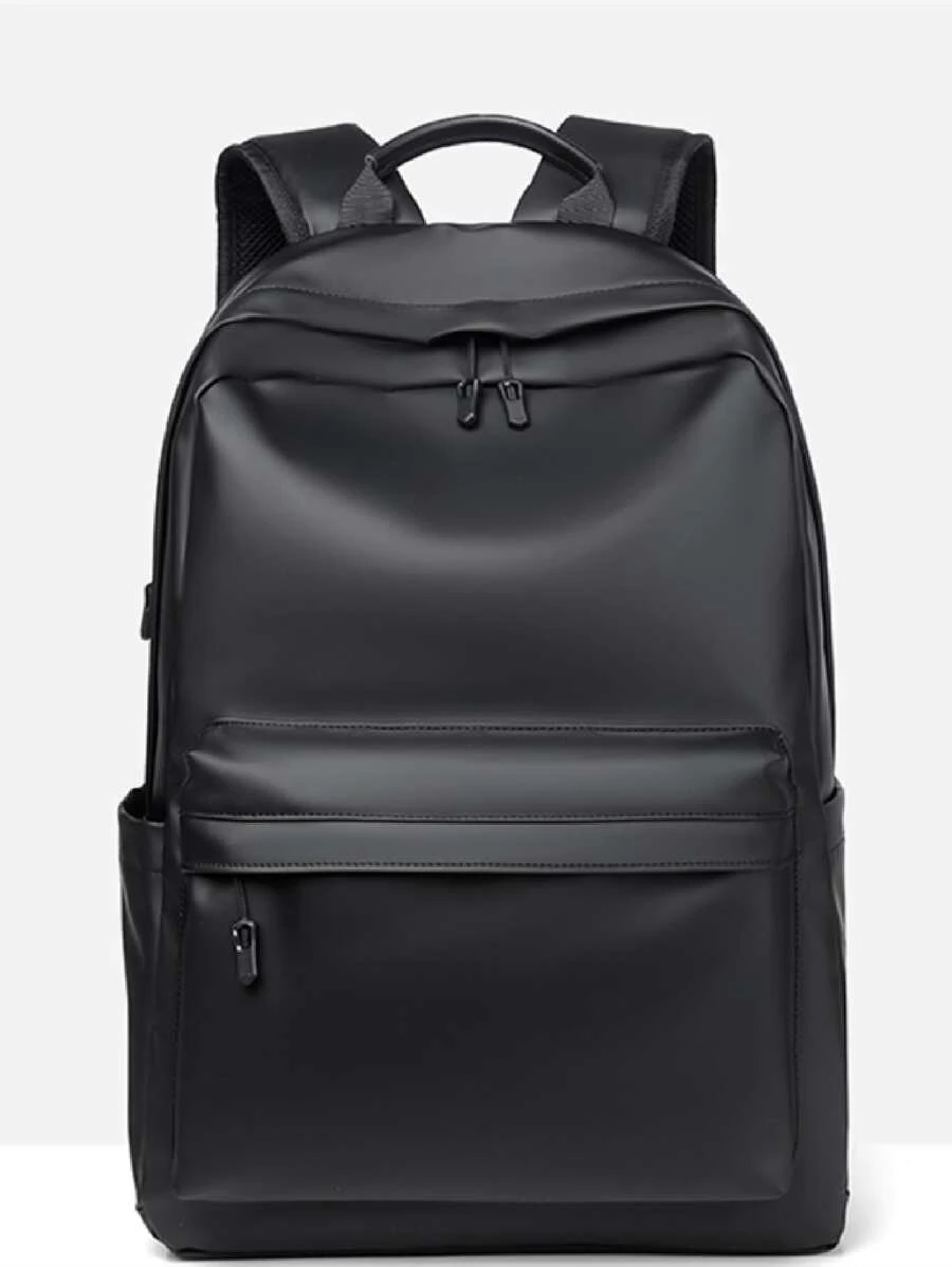 Mochila Minimalista Funcional Con Gran Capacidad Para Escuela, Mochila Clásica Y Casual De Gran Capacidad, Adecuada Para Adolescentes, Mujeres Universitarias, Estudiantes Universitarios, Niños, Hombres, Escuelas Secundarias, Escuelas Intermedias, Exteriores, Viajes, Salidas, Regreso A Clases Y Vacaciones - Negro - Ver 1