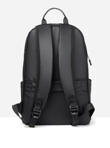 Mochila Minimalista Funcional Con Gran Capacidad Para Escuela, Mochila Clásica Y Casual De Gran Capacidad, Adecuada Para Adolescentes, Mujeres Universitarias, Estudiantes Universitarios, Niños, Hombres, Escuelas Secundarias, Escuelas Intermedias, Exteriores, Viajes, Salidas, Regreso A Clases Y Vacaciones - Negro - Ver 2